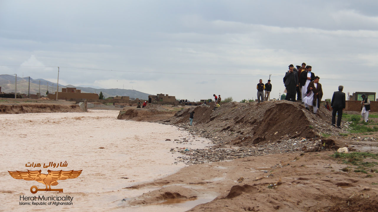 Herat Mayor's visit to the affected areas of Seyedabad, located in the 13th district of Herat