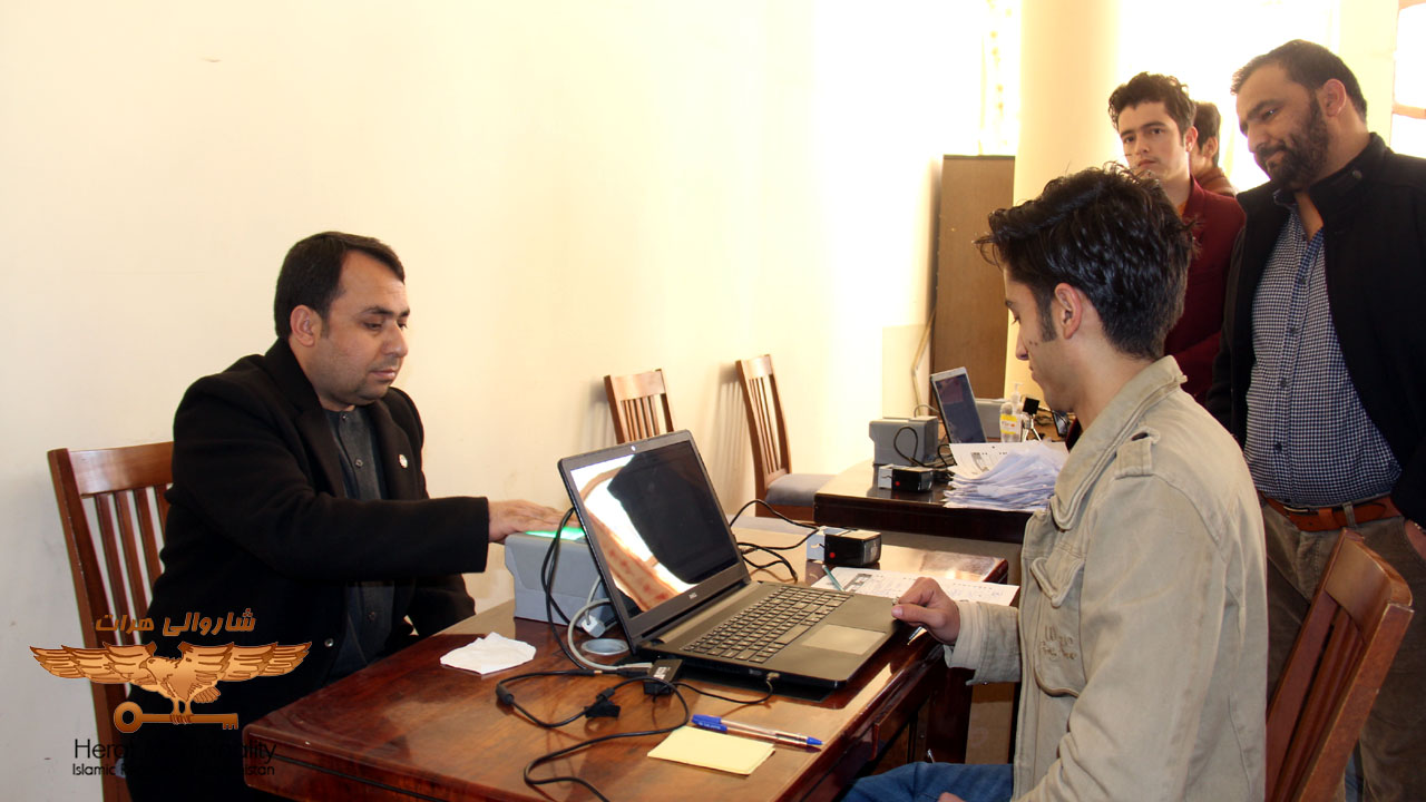 روند بایومتریک و ثبت اطلاعات هیئت رهبری، مسئولان و کارمندان شاروالی هرات آغاز شد