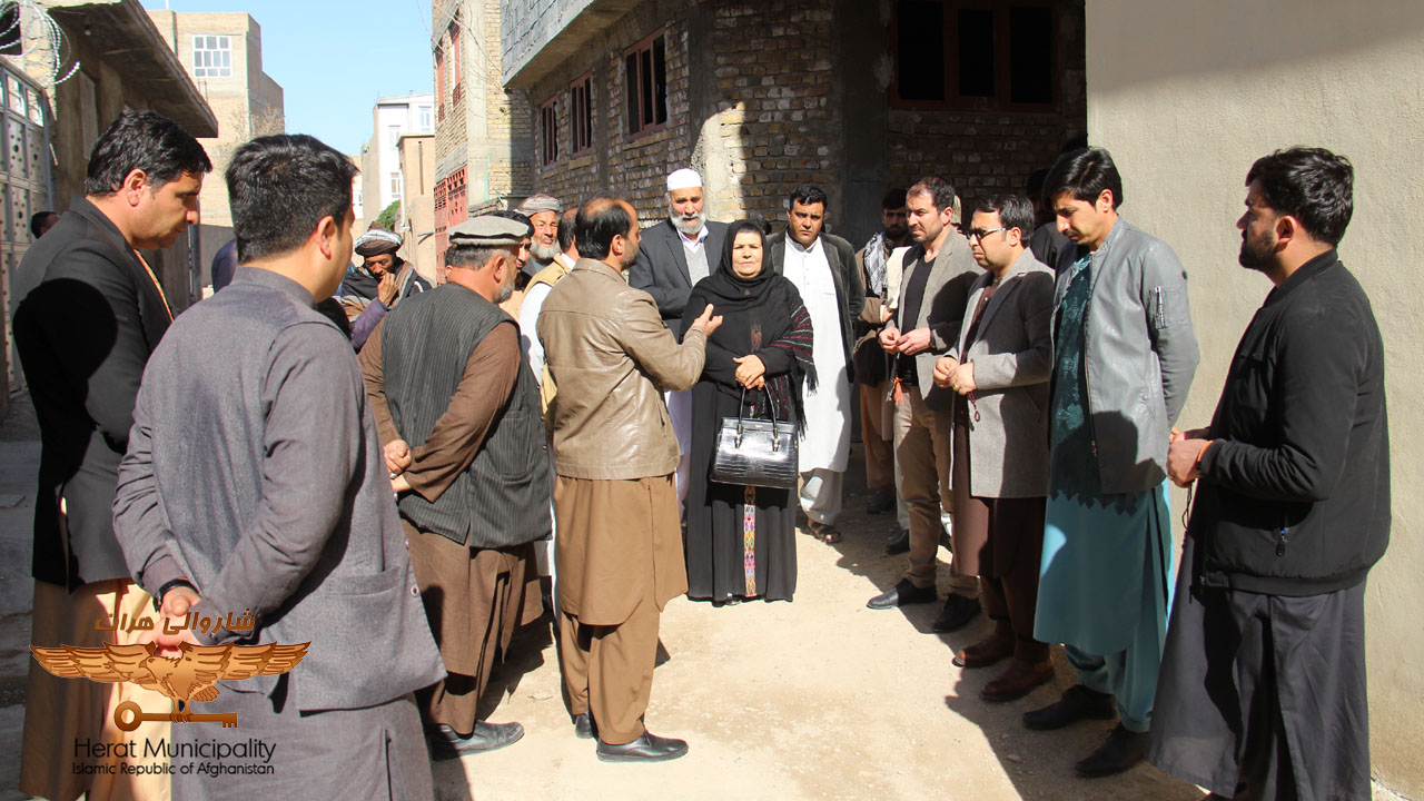 Overseeing the work of the Herat Municipal Canal Project in the first district of the city