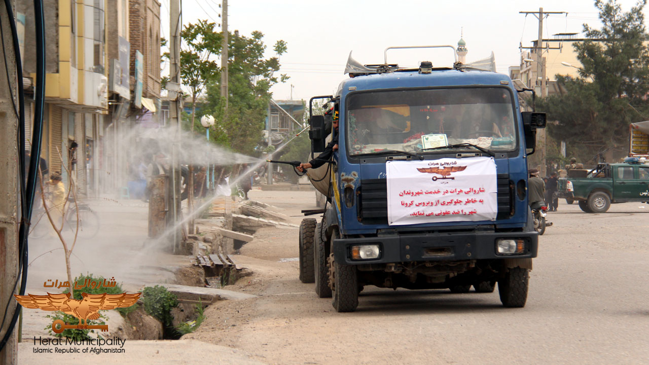 Disinfection of the sixth and fourth districts of Herat city