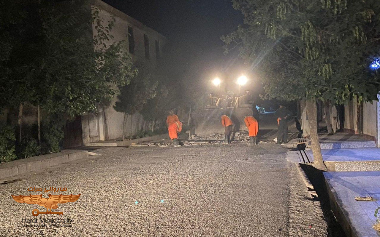 Cleaning of traffic obstacles and roadblocks on public and secondary roads in Herat