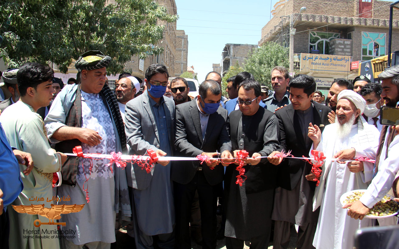 Inauguration of the asphalt project of the slaughterhouse road in the third district of Herat city