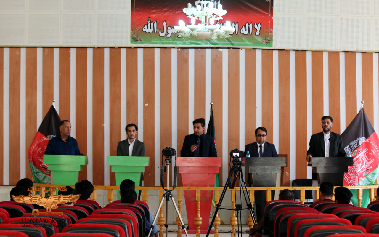 Holding a televised debate under the name "Under the Flag" with the presence of the Mayor of Herat, urban affairs experts and citizens