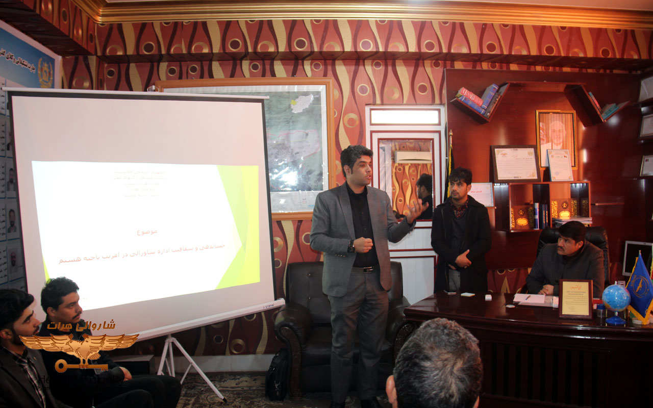 Holding an accountability meeting in the eighth district of Herat Municipality