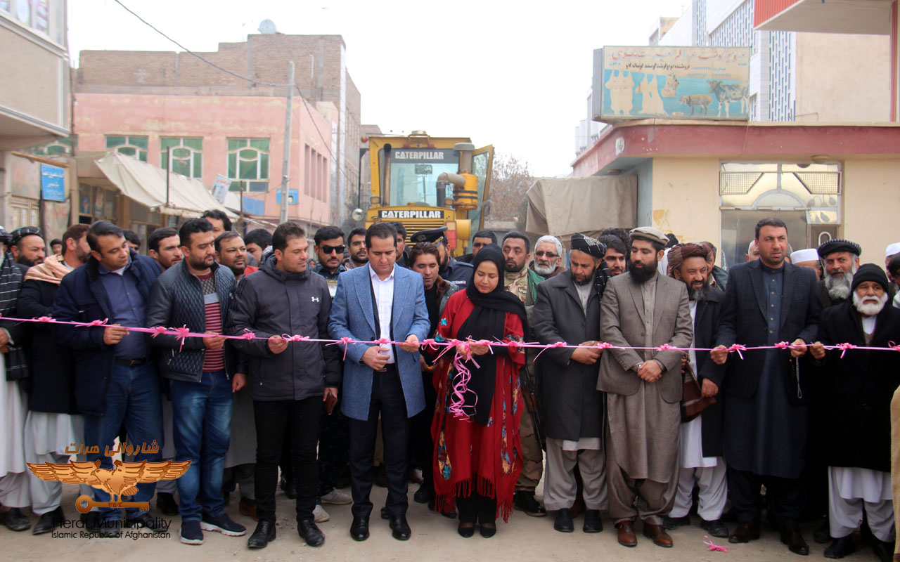 Inauguration of Omid Road asphalt project in the 15th district of Herat city