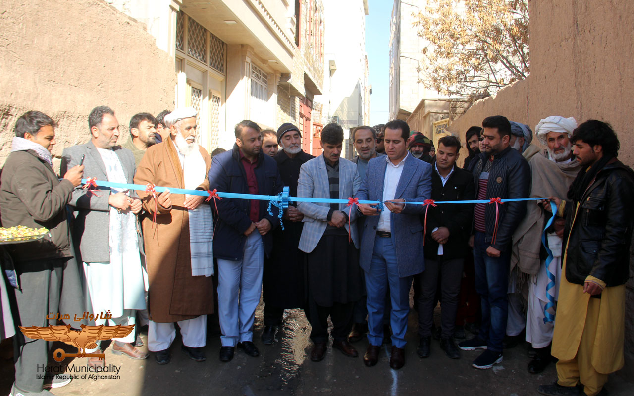 Inauguration of the construction project of the Seljuk alley (3) canal located in the third district of Herat city