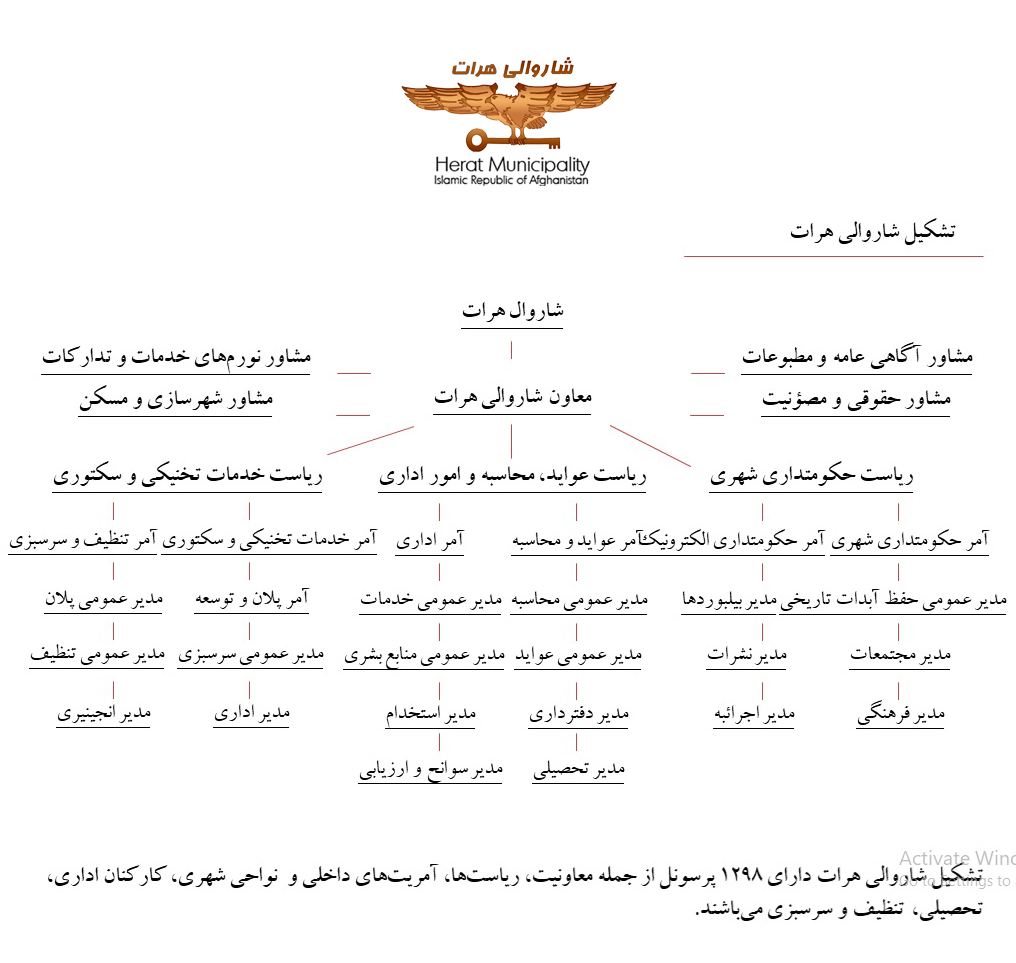 د تشکیلاتی چارت