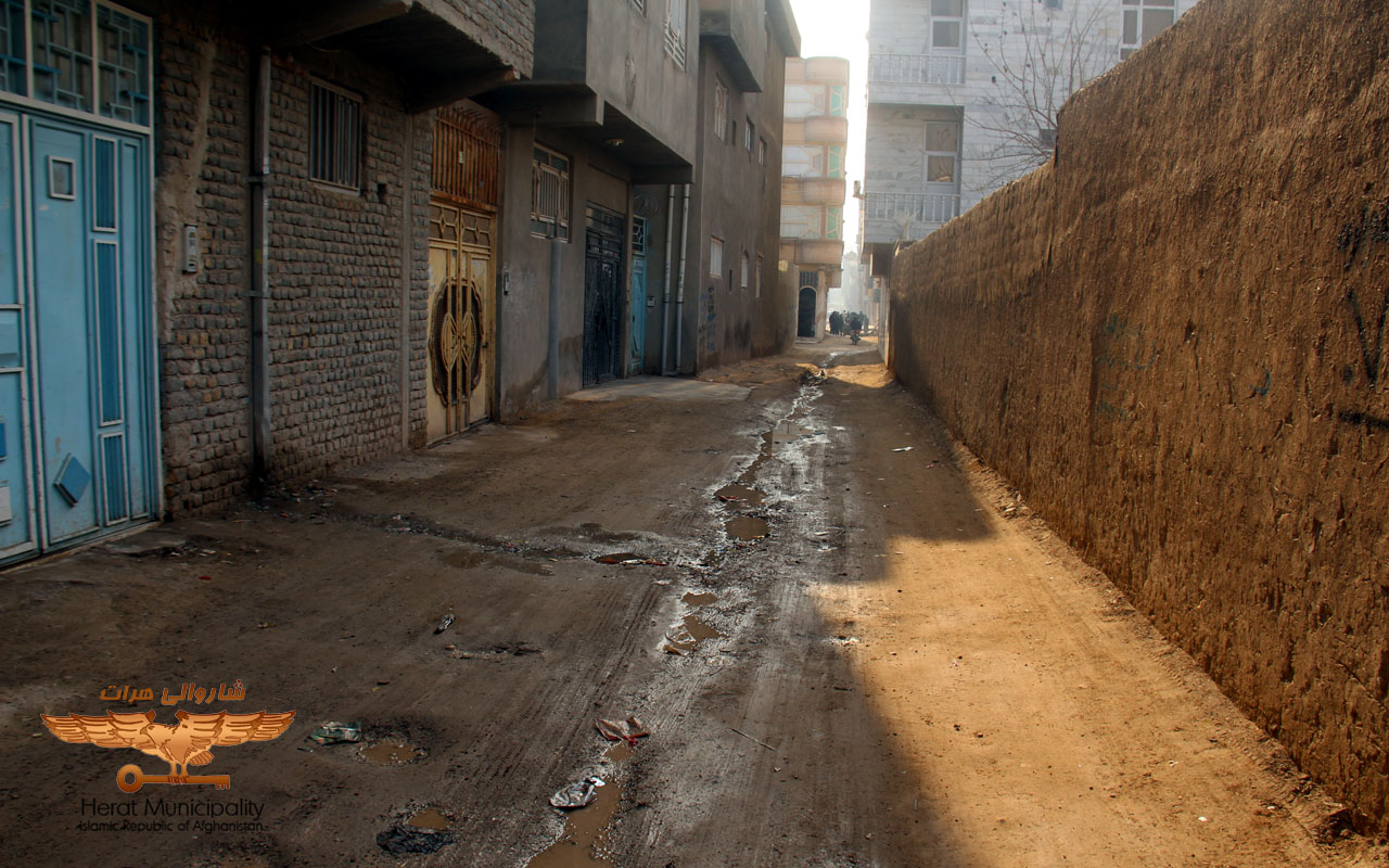 Inauguration of 570 meter canal construction project in Rezaieh Mosque alley, fifth district of Herat city