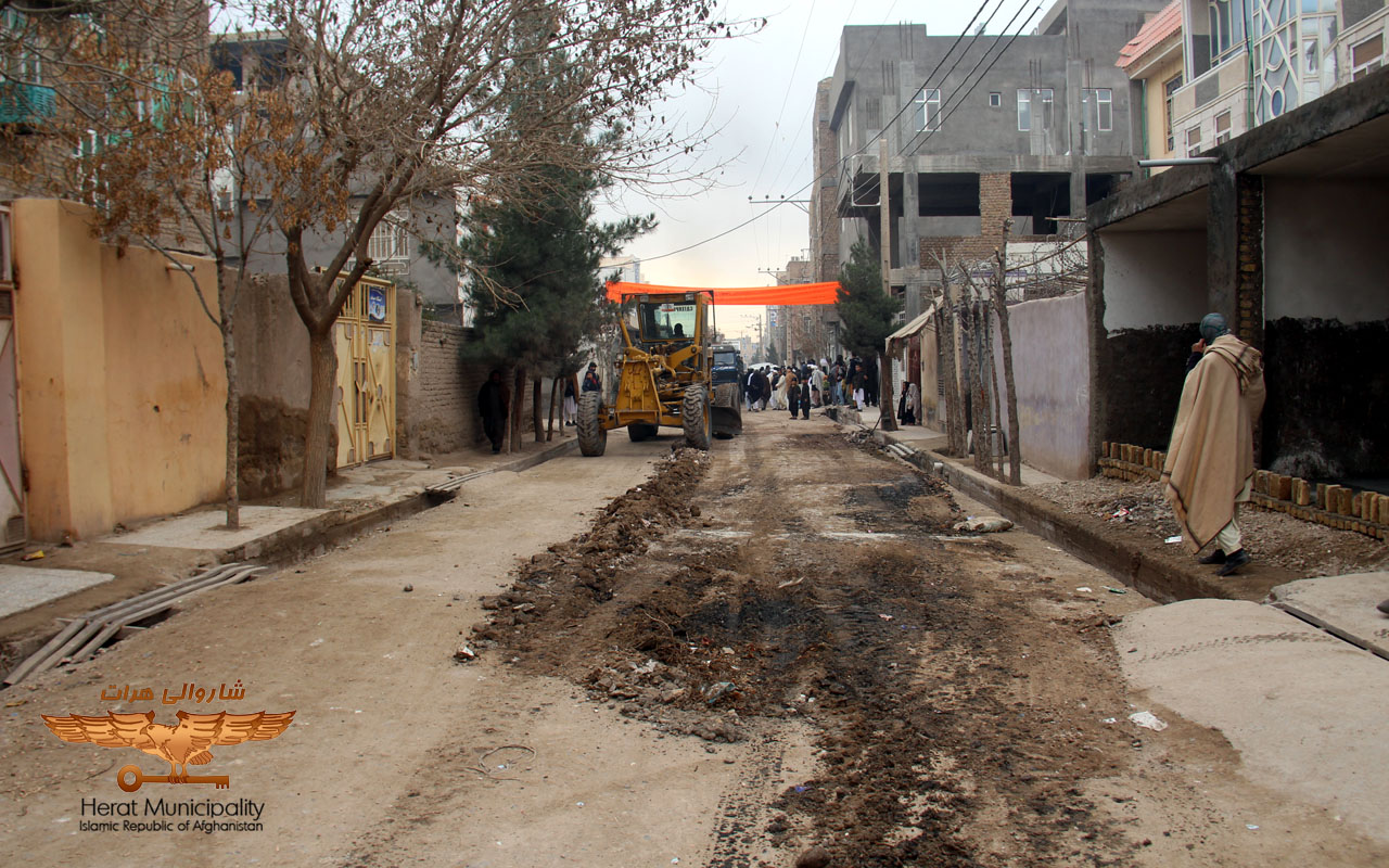 Inauguration of Omid Road asphalt project in the 15th district of Herat city