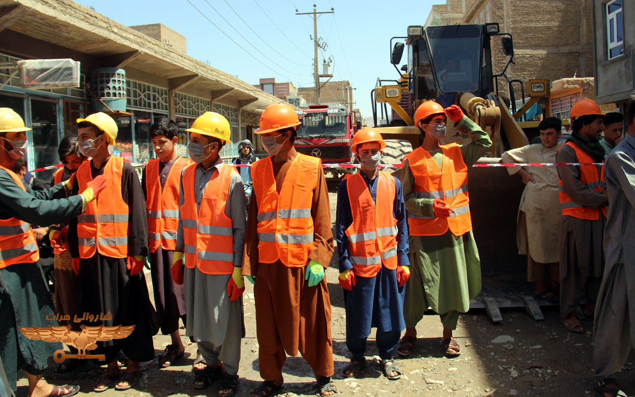 Opening of asphalt project and construction of dams around Zein Al-Abedin road in the sixth district of Herat city