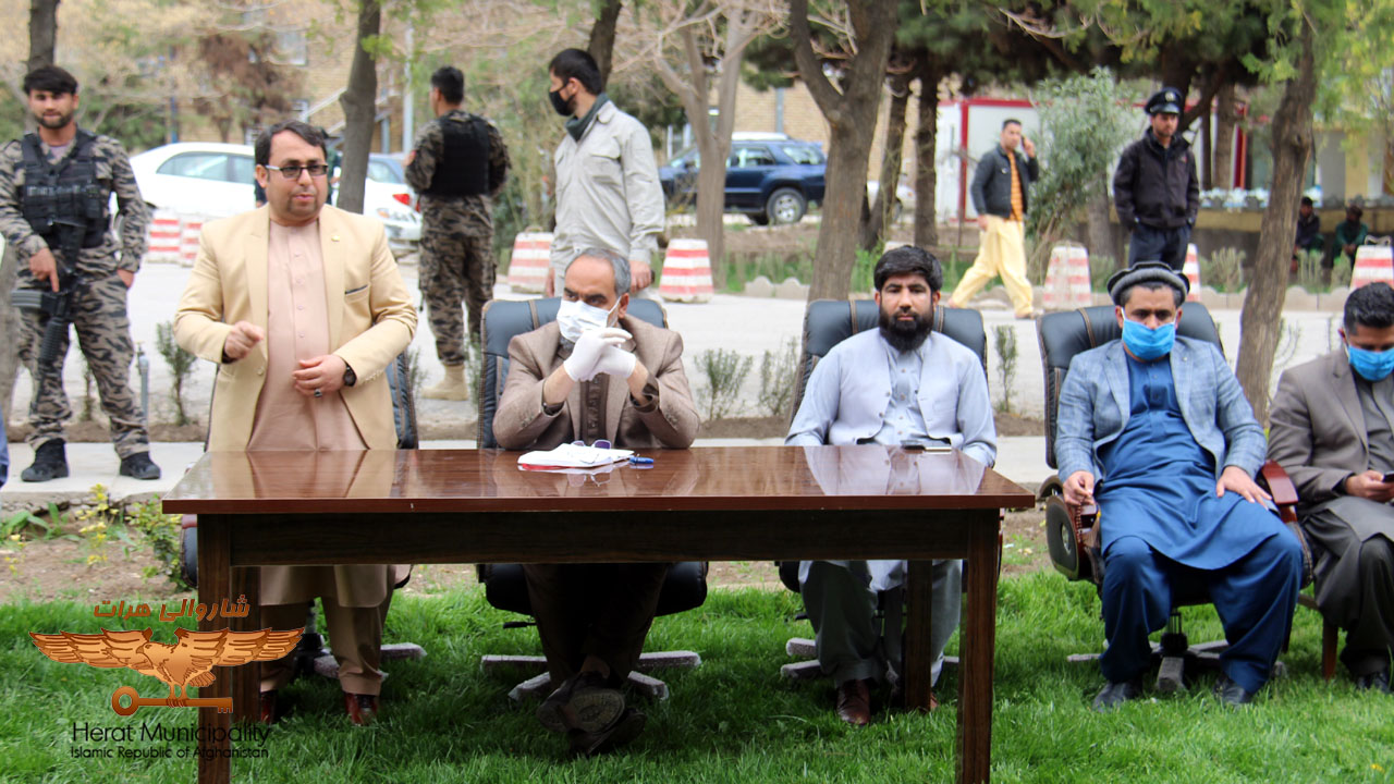 Joint meeting of Herat governorate with leadership of municipal administration and advisory council to prevent corona virus spreading