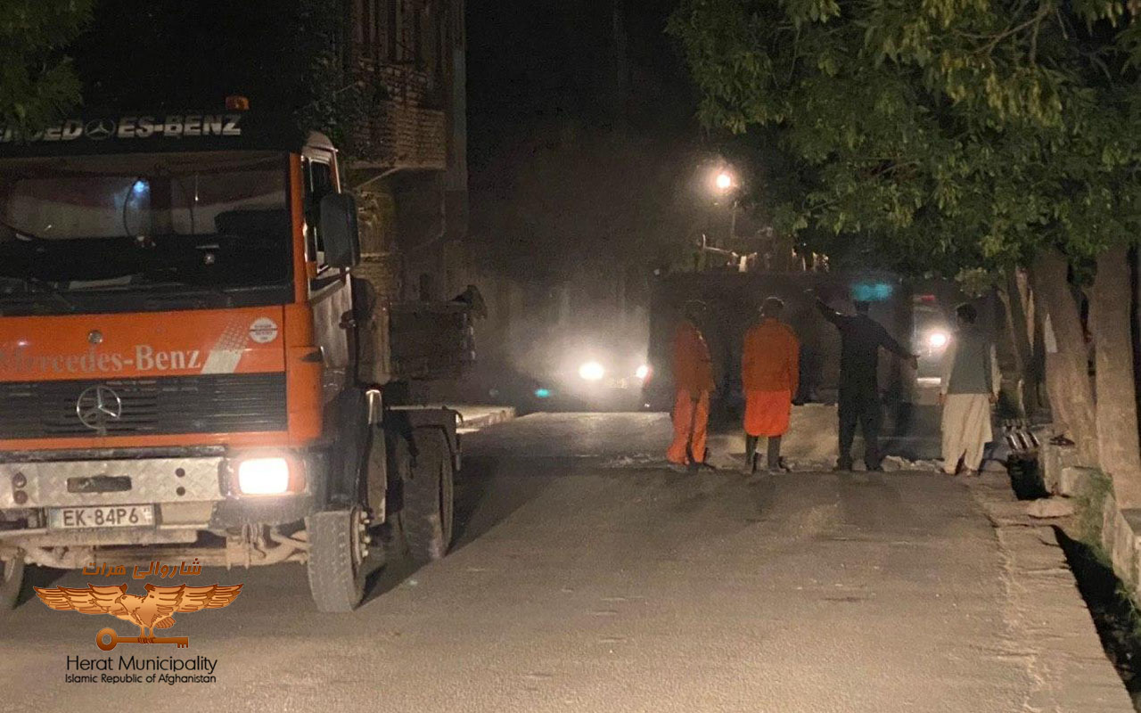 Cleaning of traffic obstacles and roadblocks on public and secondary roads in Herat