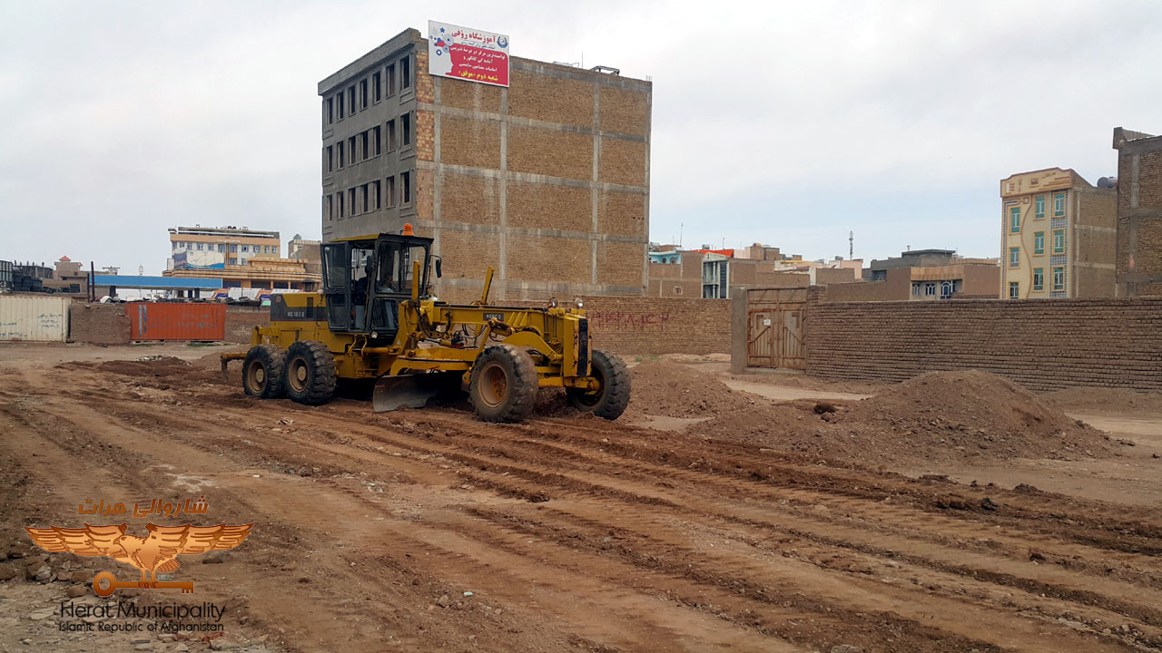 Beginning of paving Sadegh 38 road located in the fifth district of Herat city