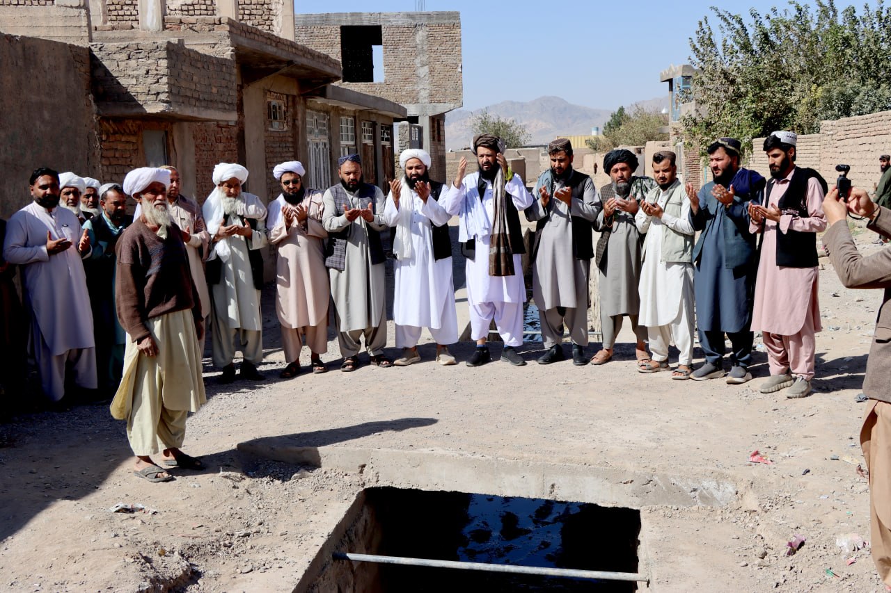 Inauguration of the Ishaq Sulaiman Stone-Lined Canal Project at a Cost of Approximately AFN 2.5 Million by the Mayor of Herat and His Accompanying Delegation